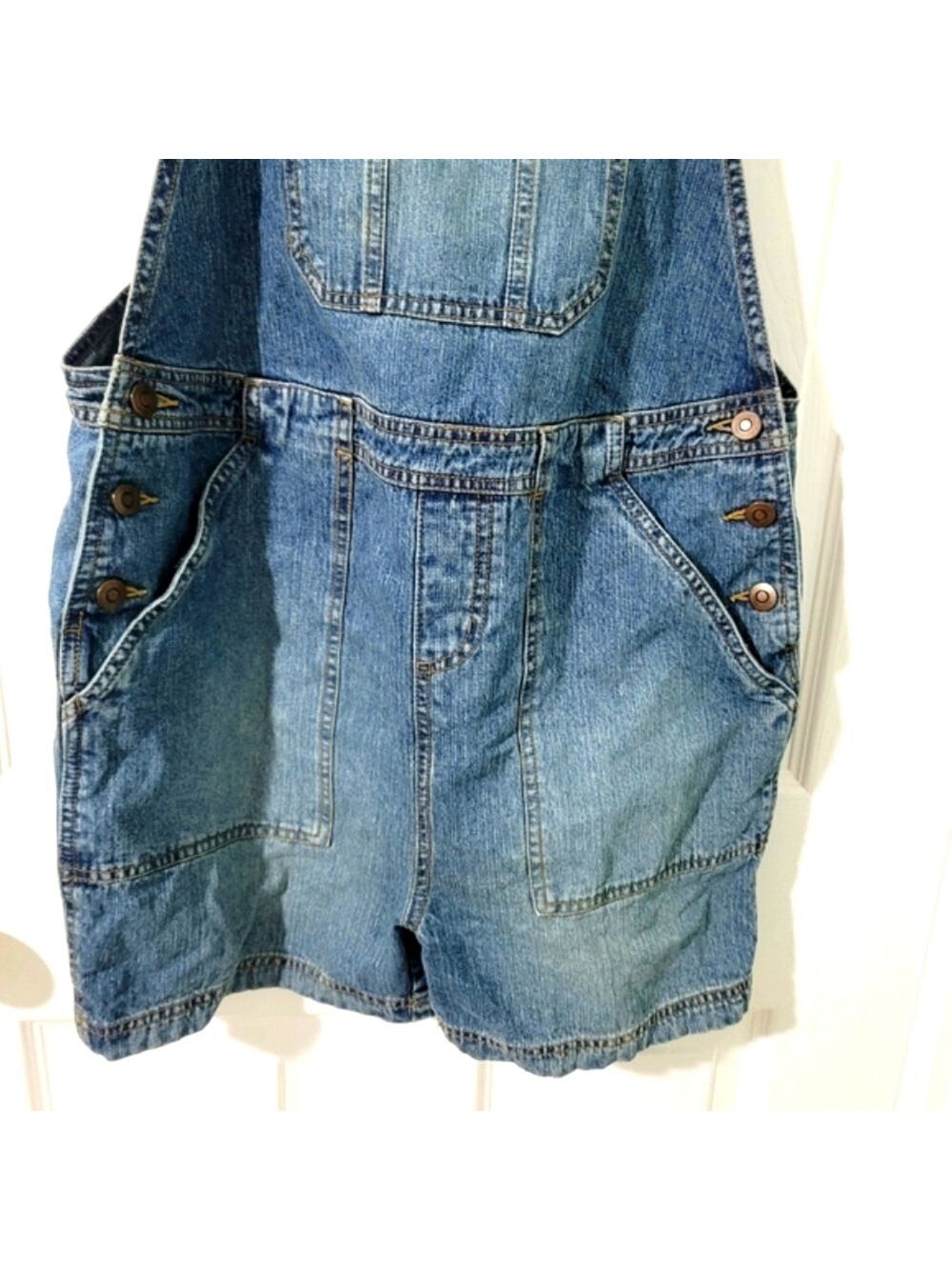 Motherhood Maternity Short Denim Overalls Size S